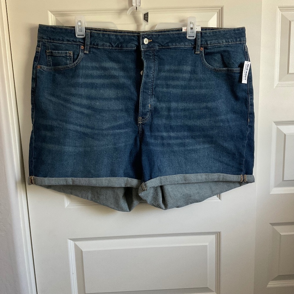 Old‎ Navy OG Straight High Rise 5” Inseam Button Fly Denim Shorts - Size 26